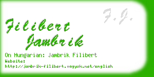 filibert jambrik business card